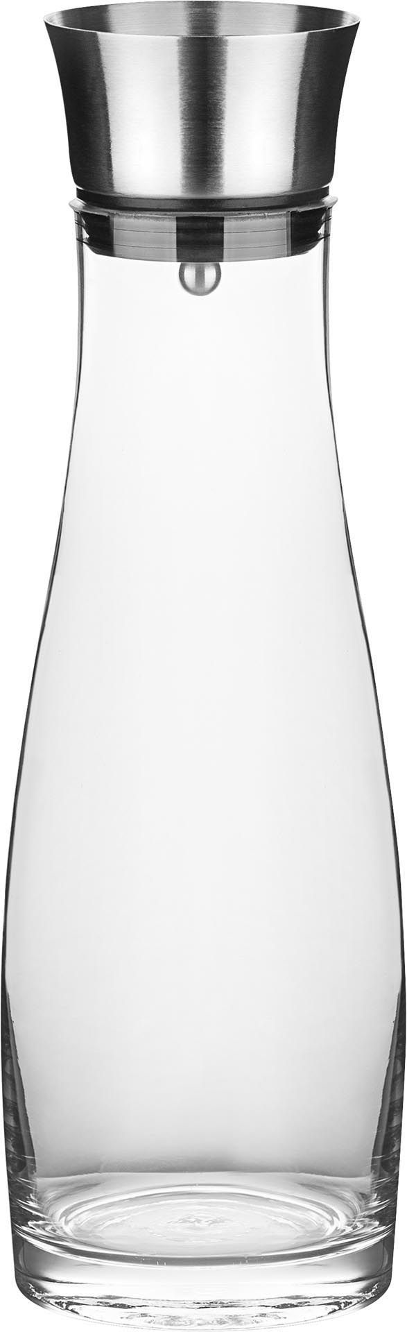 Glaskaraffe mit Ausgießer und integrier- S.113 Ø 9,0 cm, H: 30,0 cm