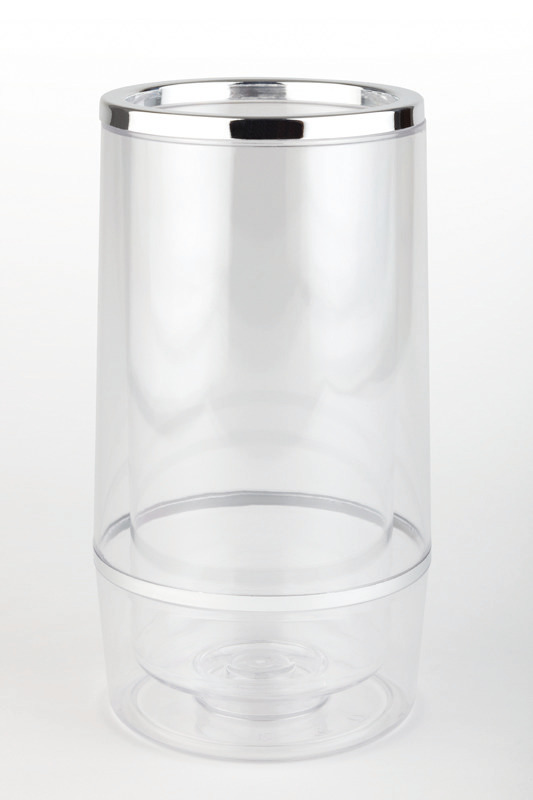 Flaschenkühler doppelwandig 120 x 120 x 230 mm transparent