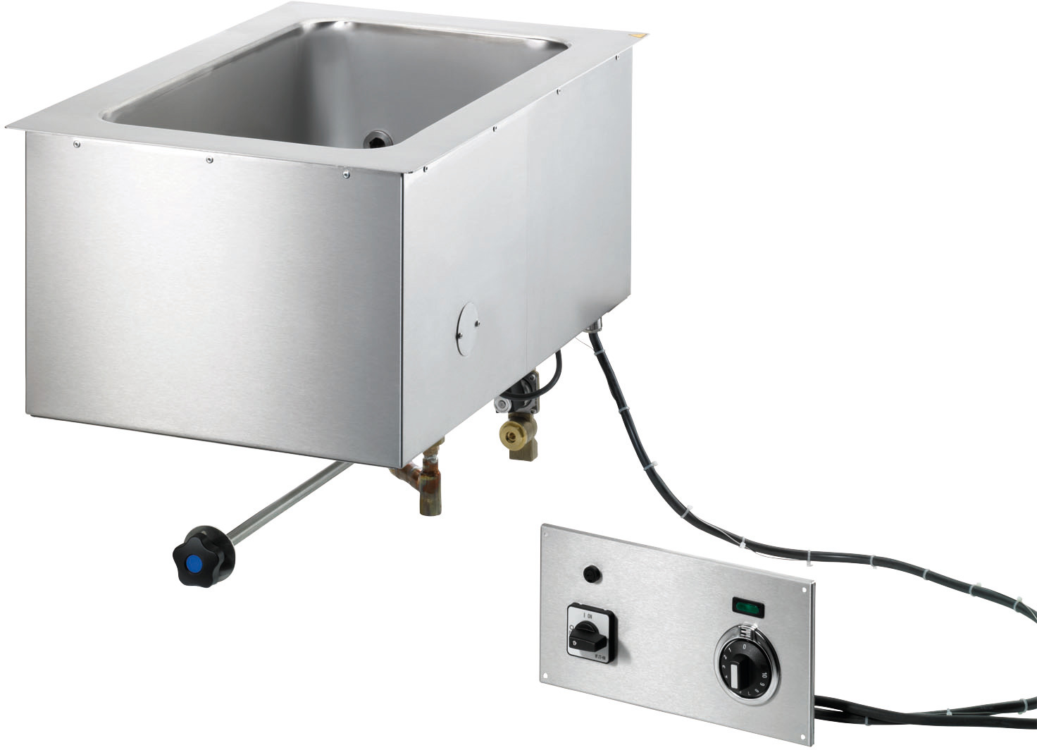 Elektro-Bain Marie Einbaugerät GN 1/1 -  200 mm tief / Niveau Befüllung