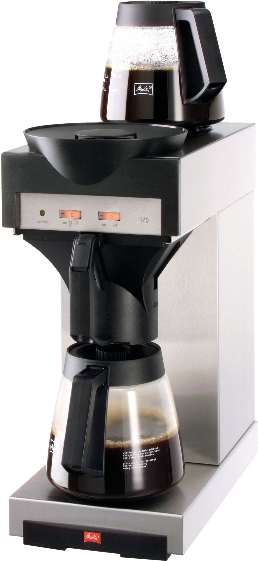 Filterkaffeemaschine 1,80 l mit  Glaskanne / ohne Wasseranschluss / 230 V