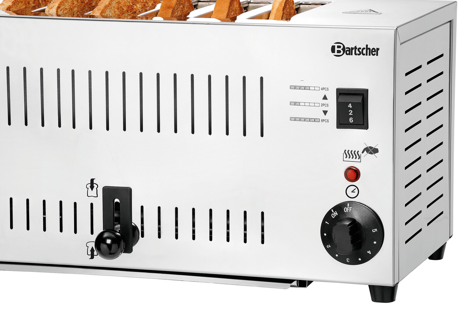 Toaster für 6 Scheiben 405 x 245 x 220 mm / 230 V / 2,50 kW