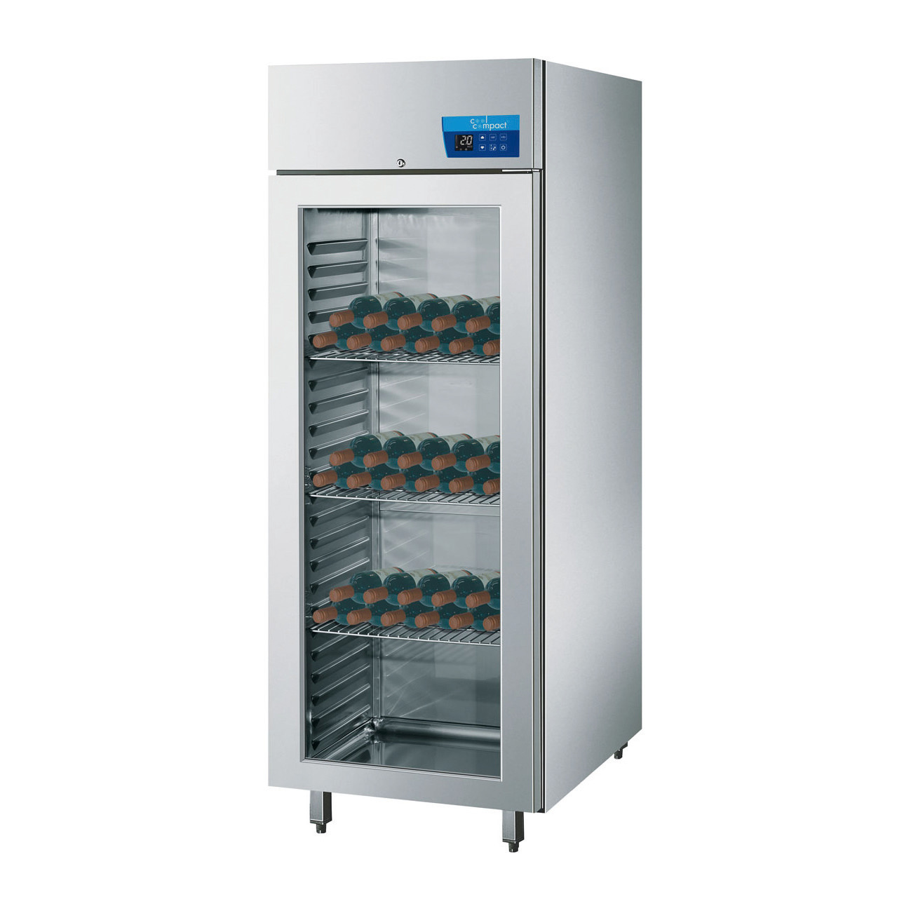 Umluft-Weinkühlschrank mit Glastür /  23 x GN 2/1 / zentralgekühlt