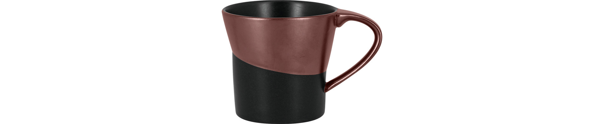 Kaffeetasse 83 mm / 0,23 l schwarz / bronze