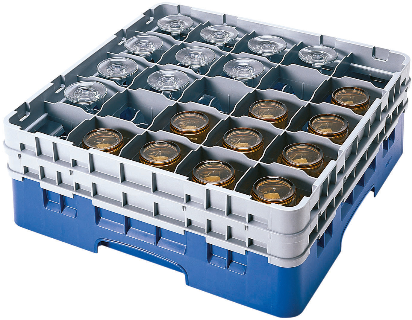 Gläserspülkorb 16 x bis 238 mm Glashöhe 500 x 500 x 267 mm blau