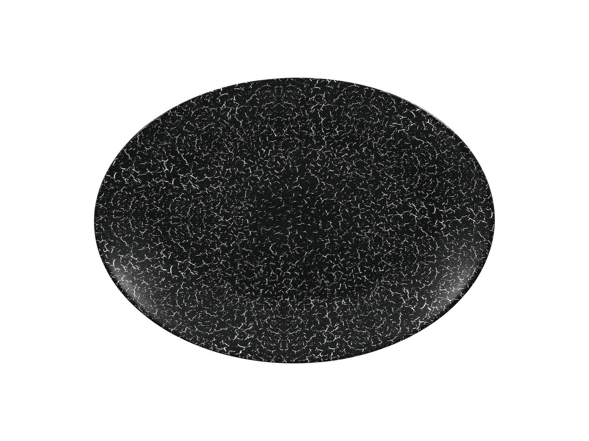 Platte oval 360 x 270 mm schwarz
