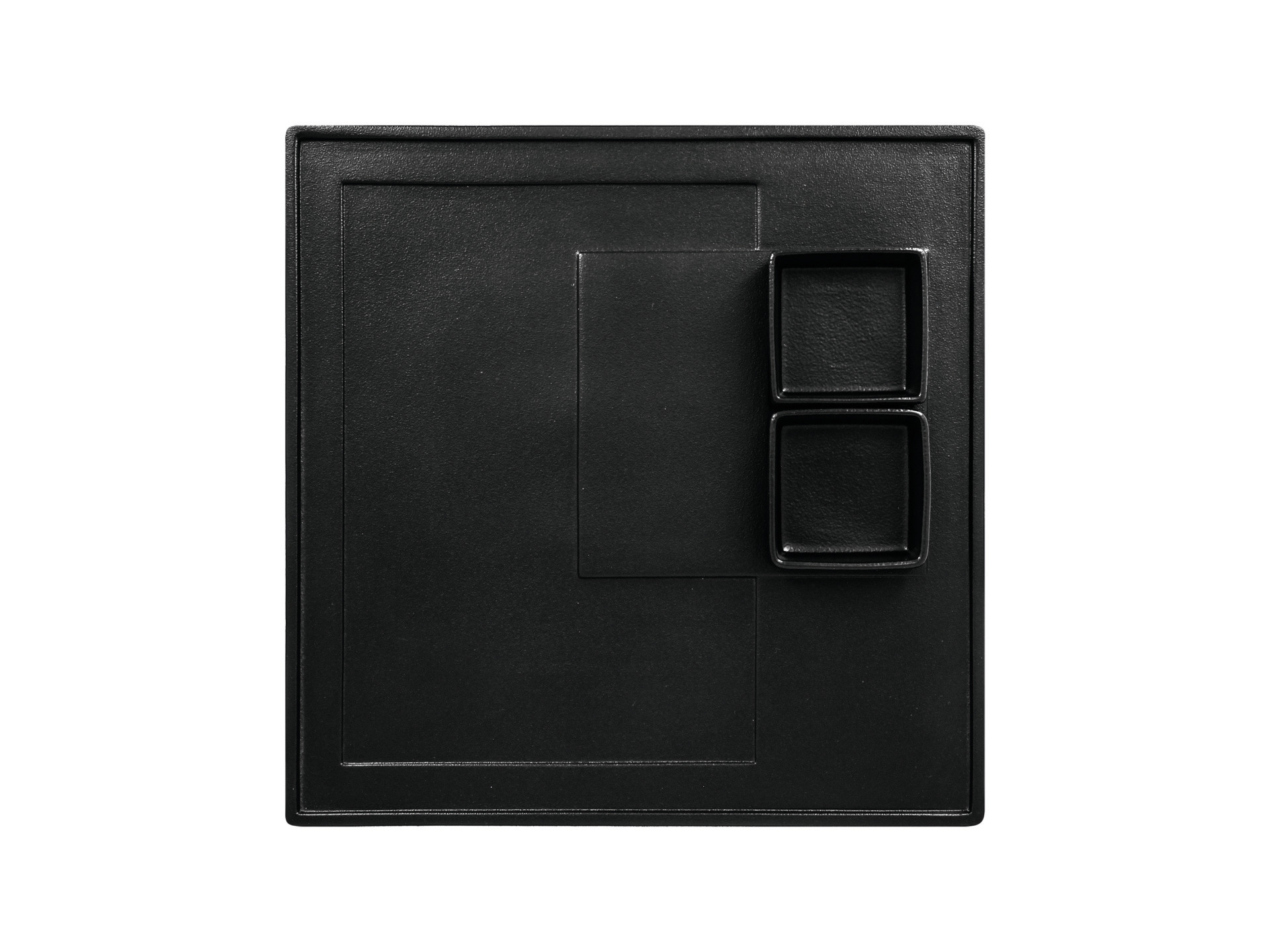 Platte quadratisch Abura 300 x 300 mm schwarz