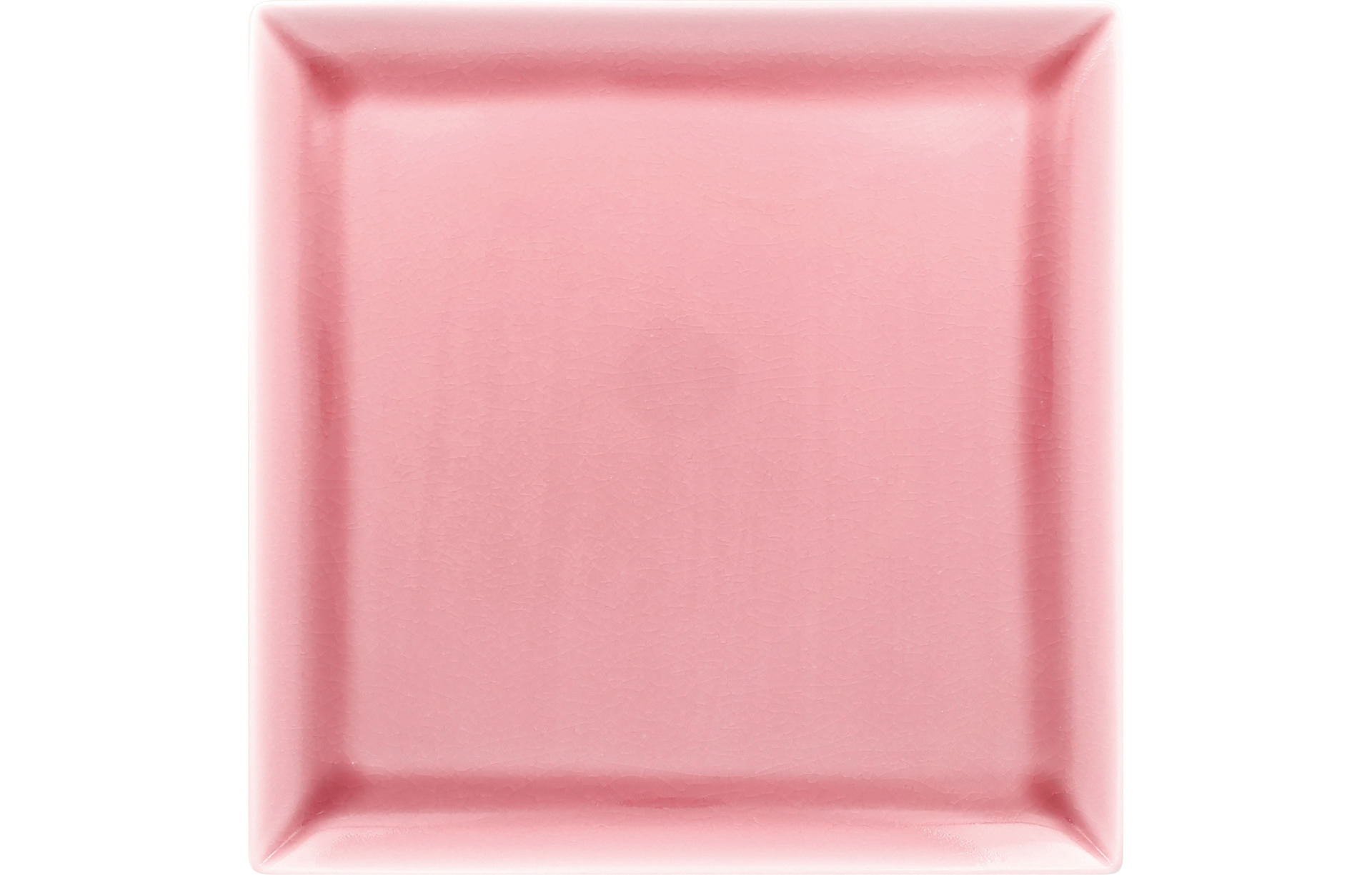 Teller quadratisch 245 mm pink Vintage