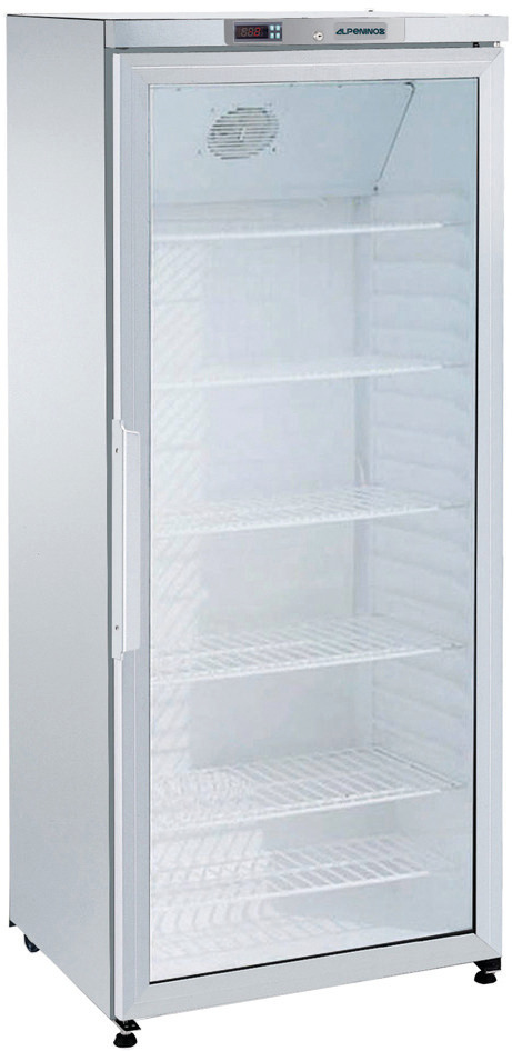 Umluft-Glastürkühlschrank 400,00 l /  außen weiß