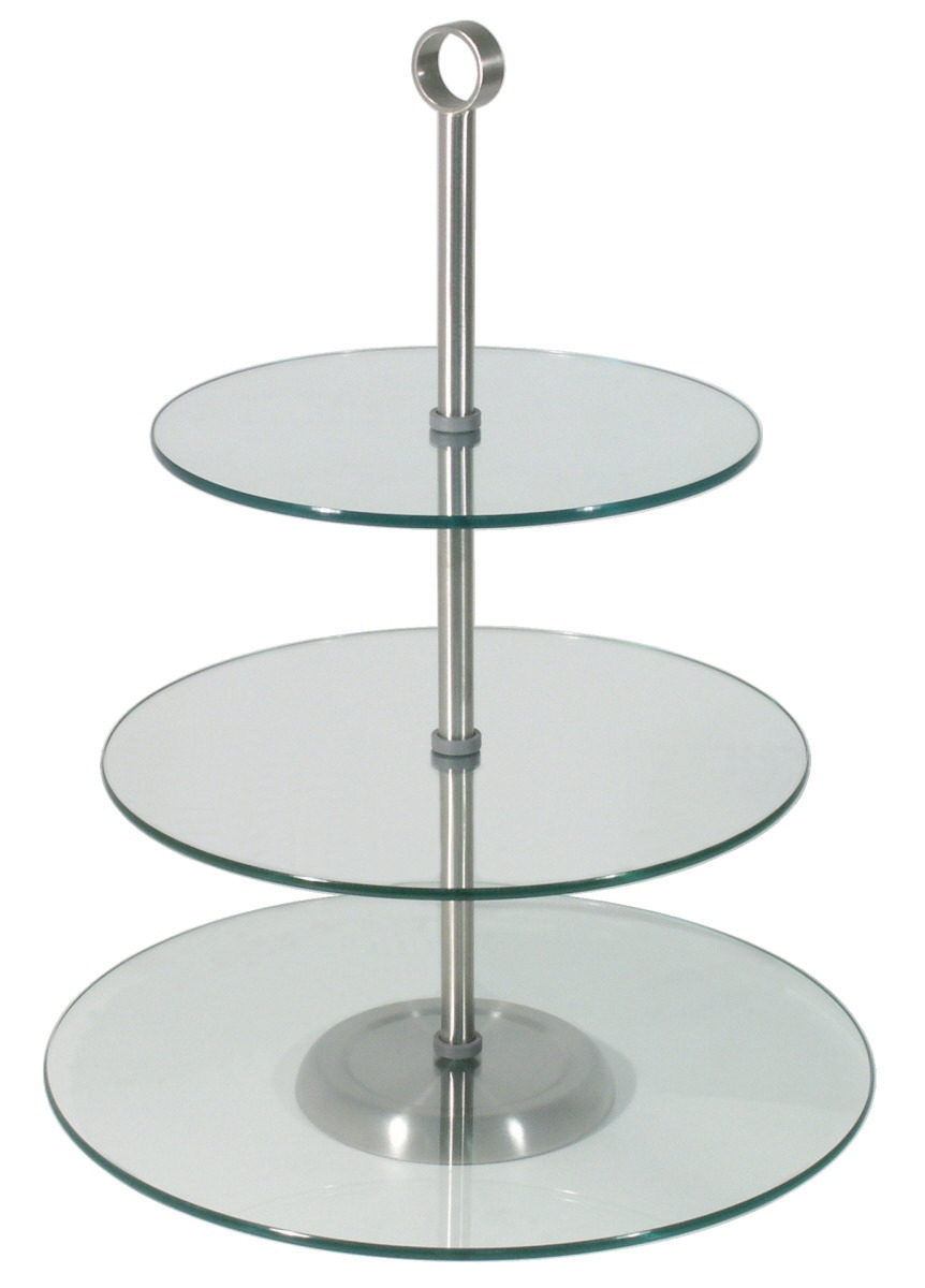 Glas-Etagere 3 Glasscheiben 210 mm / 250 mm / 300 mm / 400 mm hoch