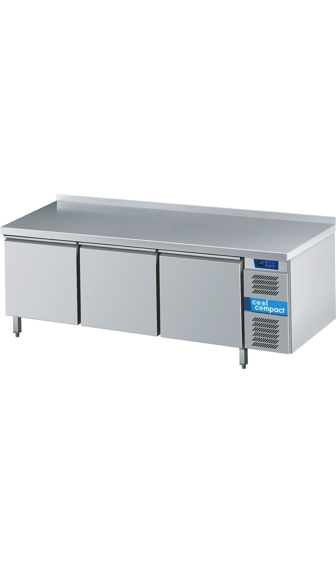 Backwaren-Kühltisch 3 Türen / 10 x EN  600 x 400 mm / ohne Tischplatte