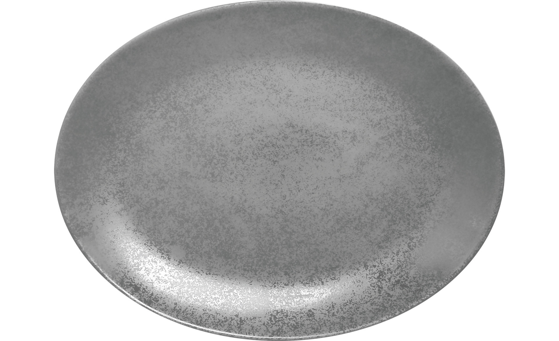 Platte oval 360 x 270 mm grau