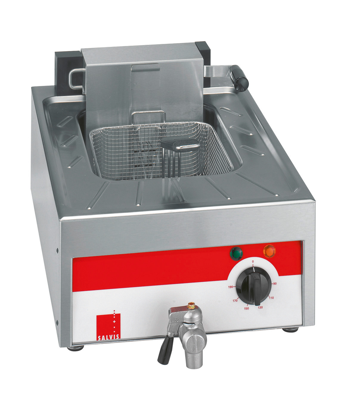 Elektro-Fritteuse 1 x 7,00 l /  Einbaumodell / 6,00 kW / dunkelgrau