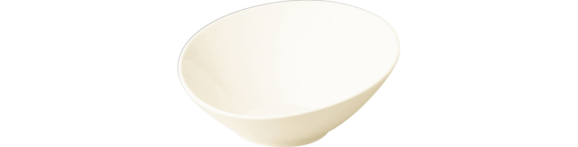 Schale asymmetrisch 220 mm / 0,65 l creme