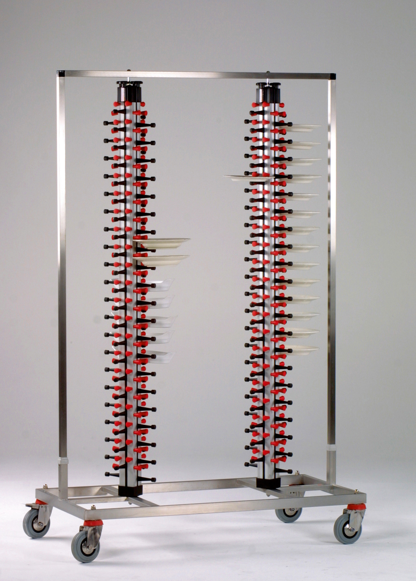 Tellerstapler fahrbar / 168 Teller / 1200 x 600 x 1860 mm