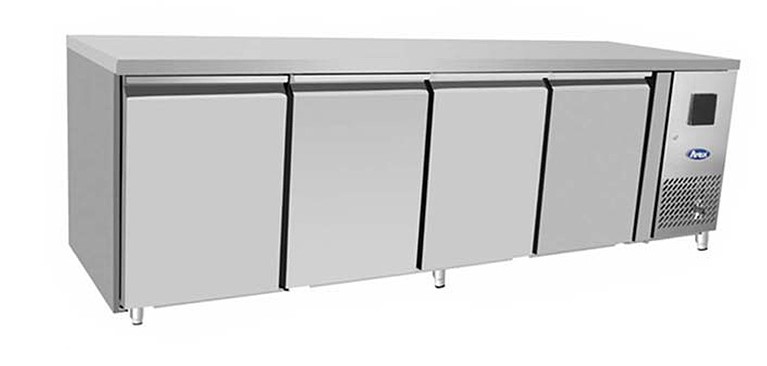Atosa Umluft-Kühltisch 4 Fächer mit eingebauten Schubladen, EPF3442SGR-EPF3906