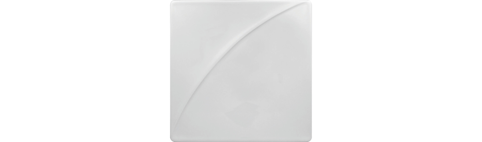 Teller quadratisch 125 x 125 mm plain- white auch als Deckel für Schale MOSB12