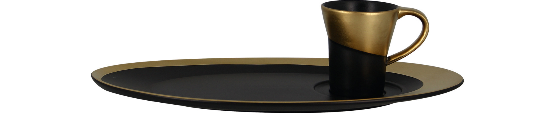 Espressotasse 60 mm / 0,09 l schwarz / gold