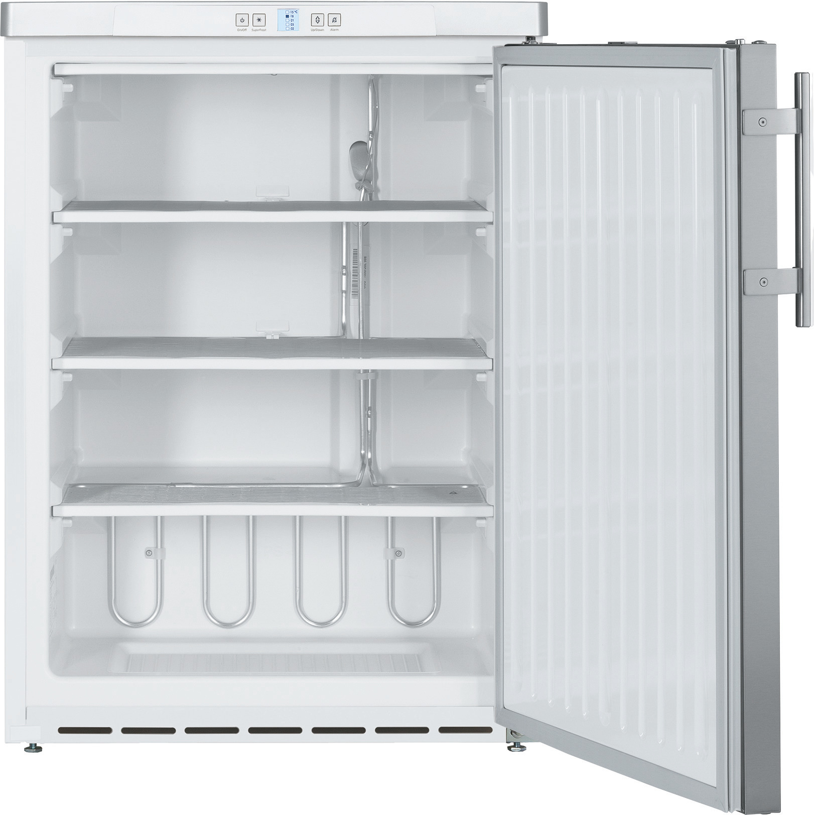 Tiefkühlschrank 143,00 l / statische  Kühlung / mit CHR-Volltür /unterbaufähig