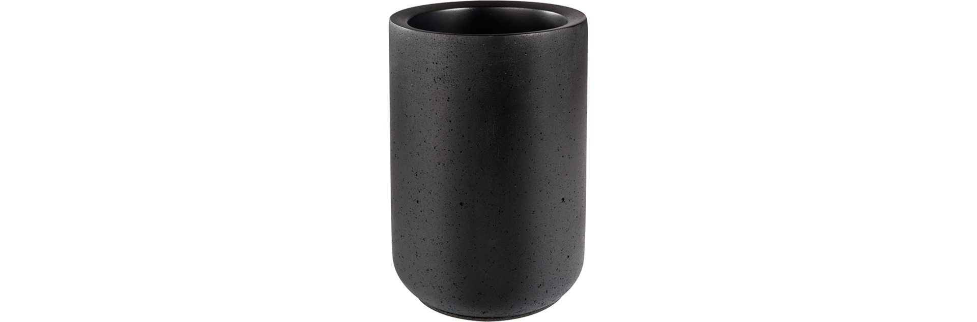 Flaschenkühler 120 mm Beton mit möbelschonender Unterseite schwarz