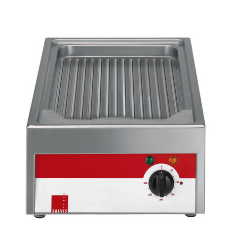 Elektro-Grillplatte gerillt Einbaumodell / 1 Heizzone 4,00 kW