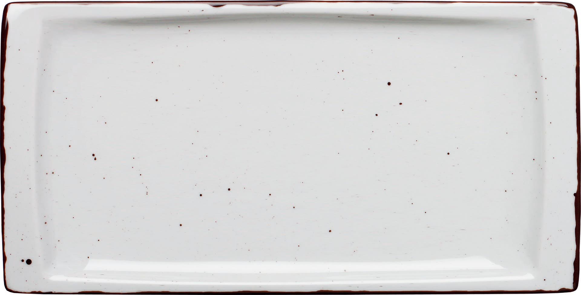 Platte flach oval "Granja" weiß 30,5 x 25,5 cm