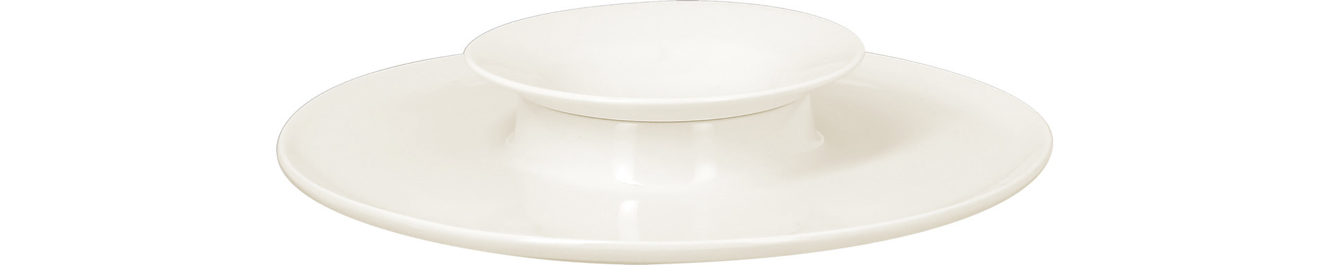 Teller rund mit Mittelteil tief chill 260 mm plain-white