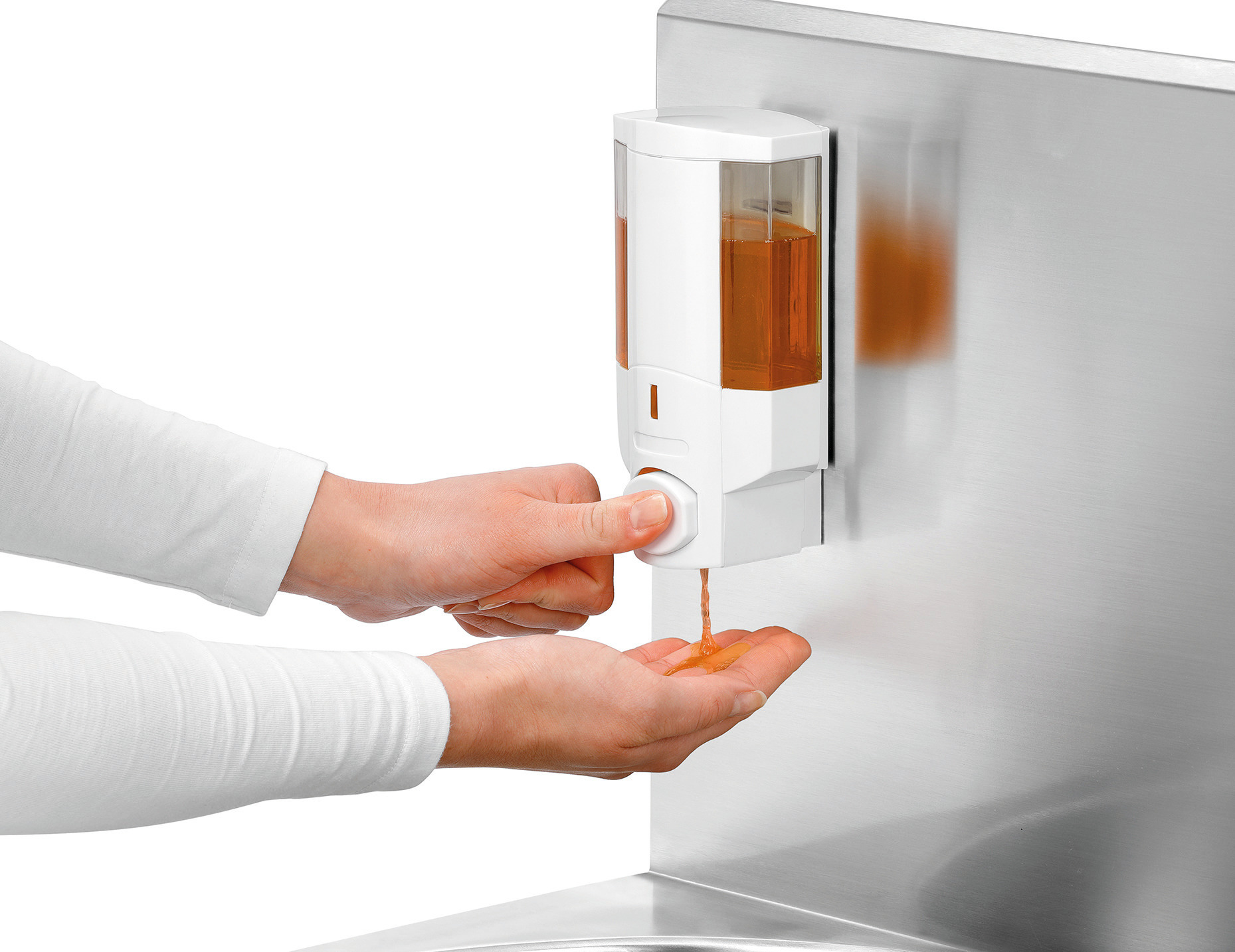 Handwaschbecken Kniebedienung und Seifenspender 400 x 404 x 577 mm