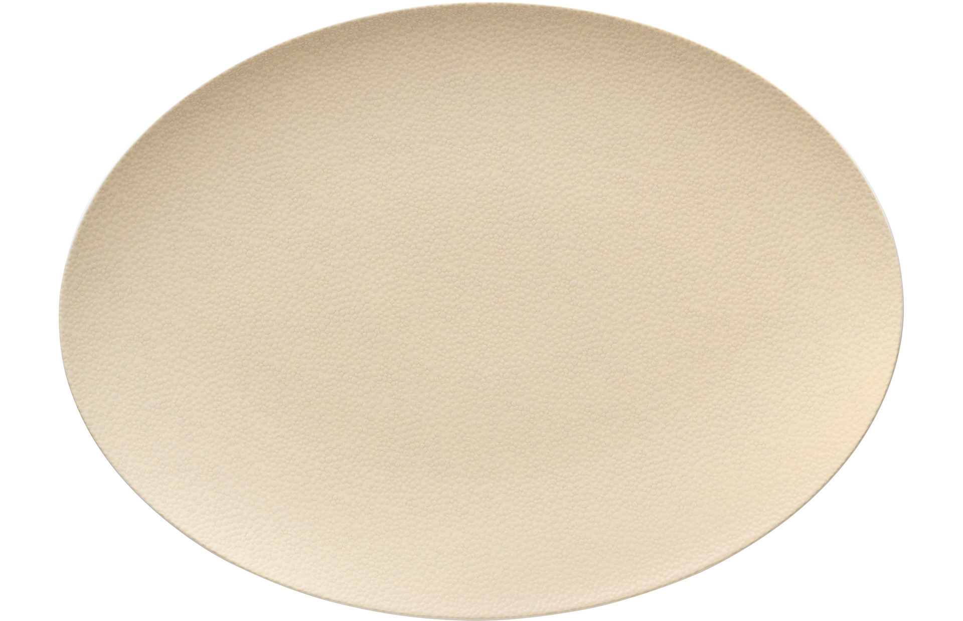 Coupplatte oval 370 x 272 mm champagne