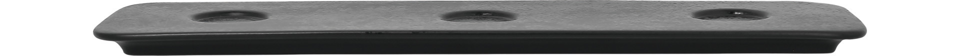 Platte rechteckig shaped mit 3 Ringen 360 x 100 mm schwarz
