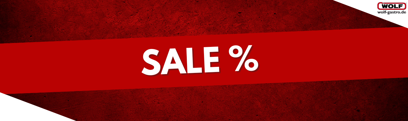 Ein Banner auf dem SALE % steht