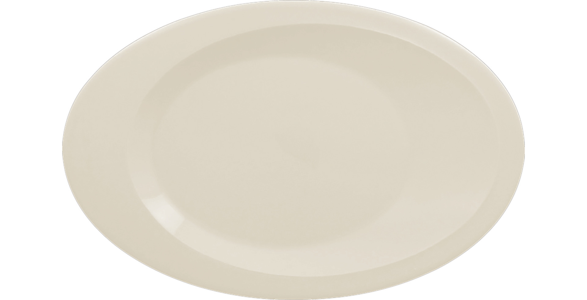 Platte oval 340 x 220 mm crème