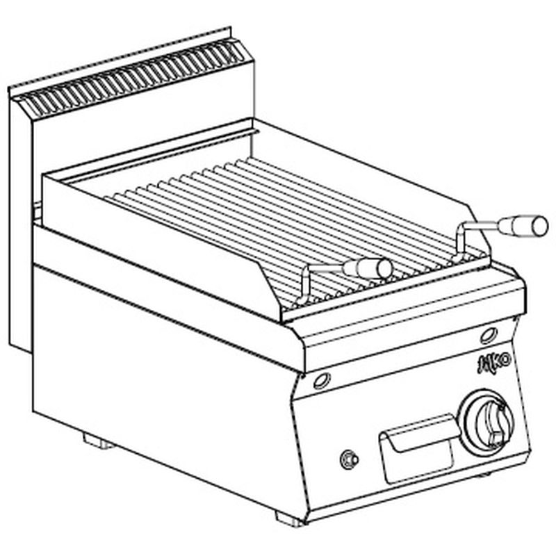 Gas-Lavasteingrill 1 Heizzone /  Tischgerät