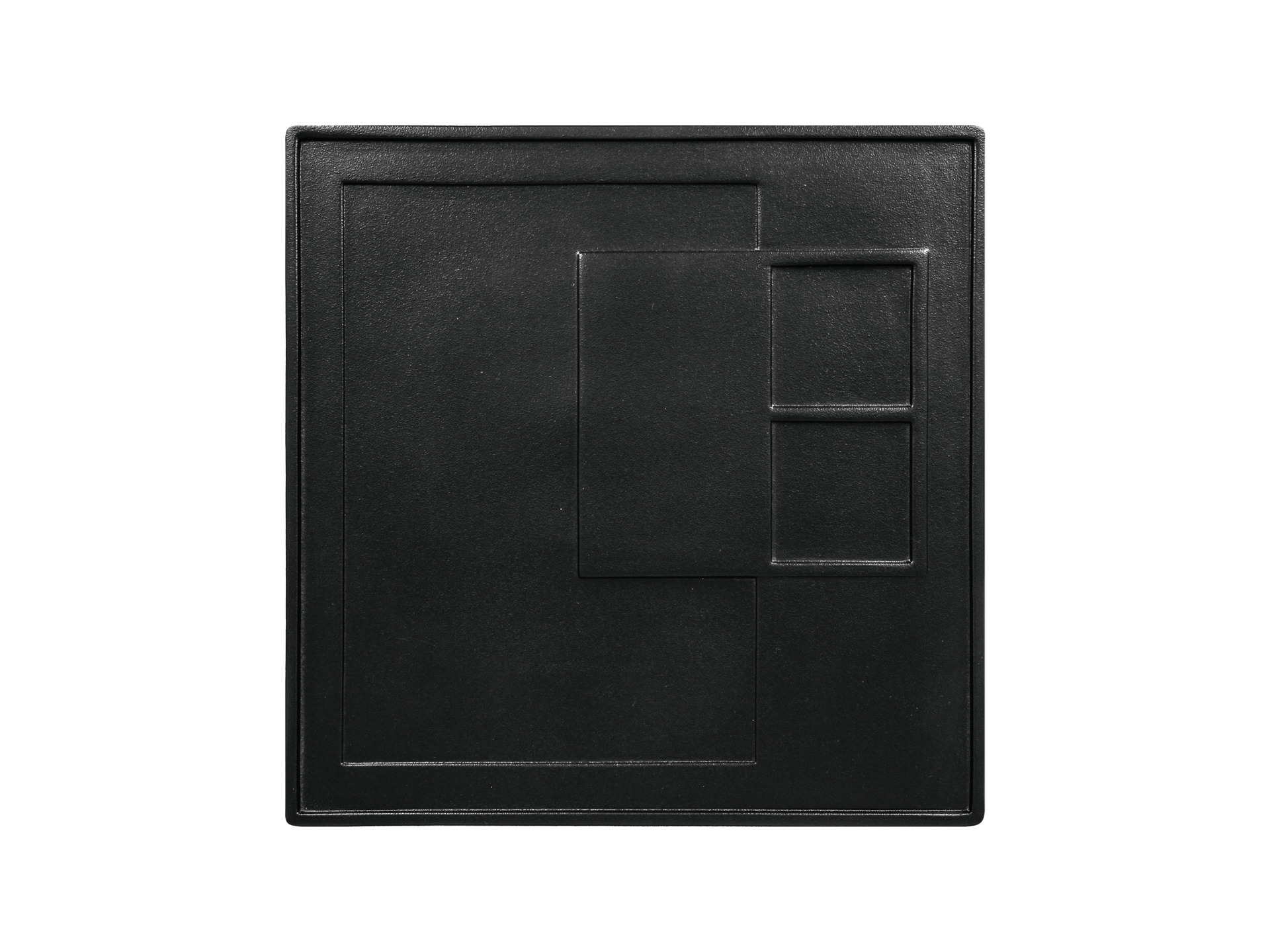 Platte quadratisch Abura 300 x 300 mm schwarz