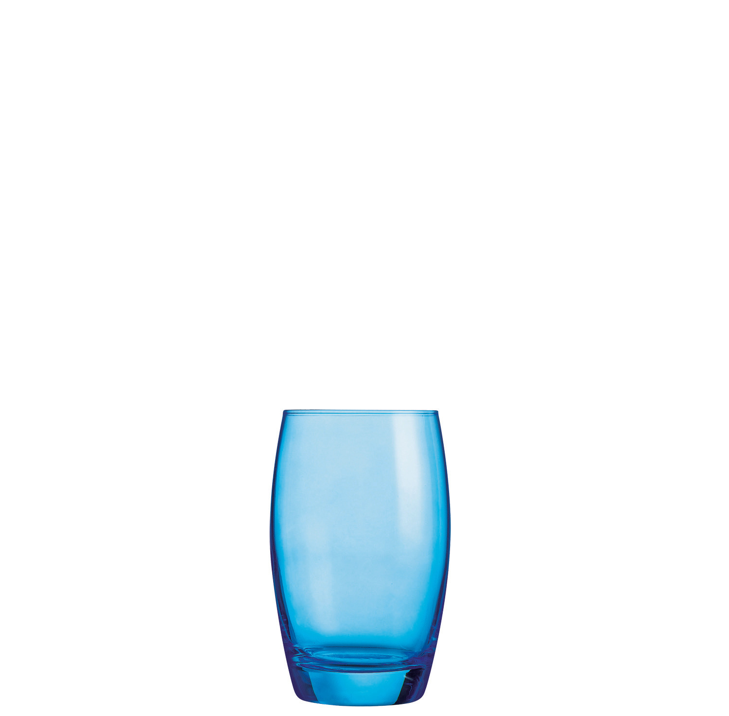 Longdrinkglas 76 mm / 0,35 l 0,30 /-/  transparent + blau besprüht