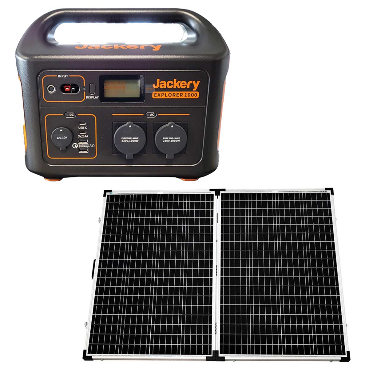 Jackery Explorer 1000 1002Wh Portable Powerstation mit Solar Case 270W Solarkoffer