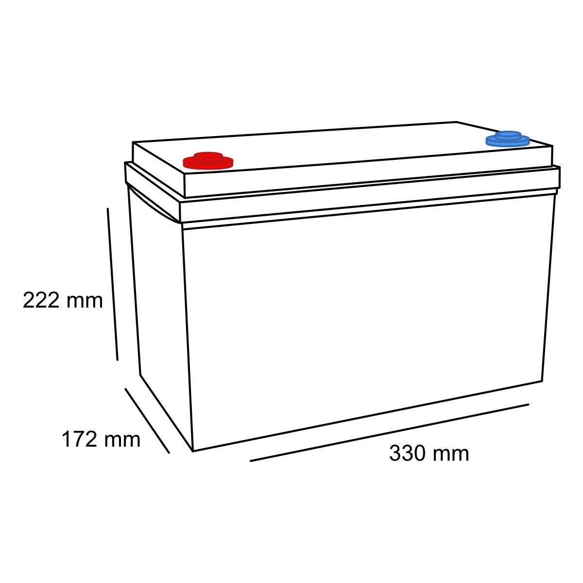 Universal Power AGM UPC12-120 12V 120Ah (C100) Wohnmobilbatterie wartungsfrei
