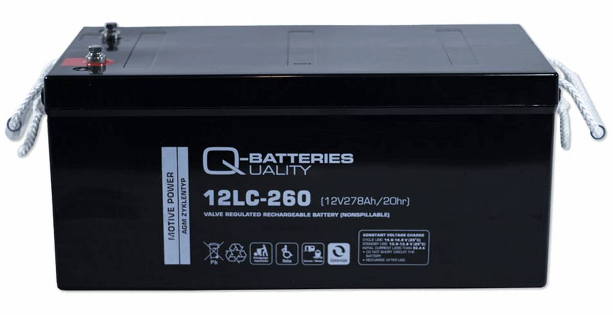 Q-Batteries 12LC-260 AGM Solar und Wohnmobil Batterie 12V 278Ah