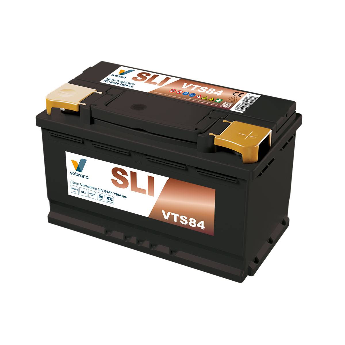 Voltrana Säure SLI Autobatterie 84Ah 12V 790A VTS84