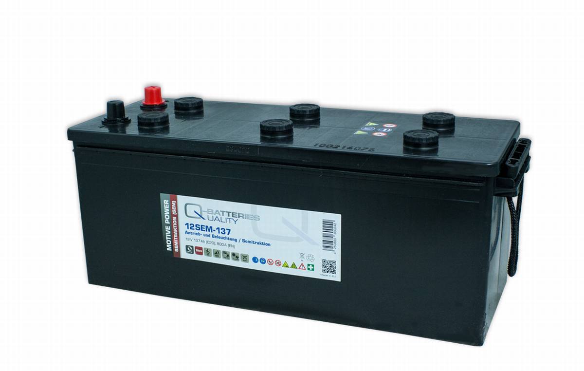 Q-Batteries 12SEM-137 Solar und Wohnmobil Batterie 12V 137Ah