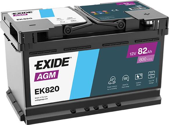 Exide EK820 Start-Stop AGM 12V 82Ah 800A Autobatterie