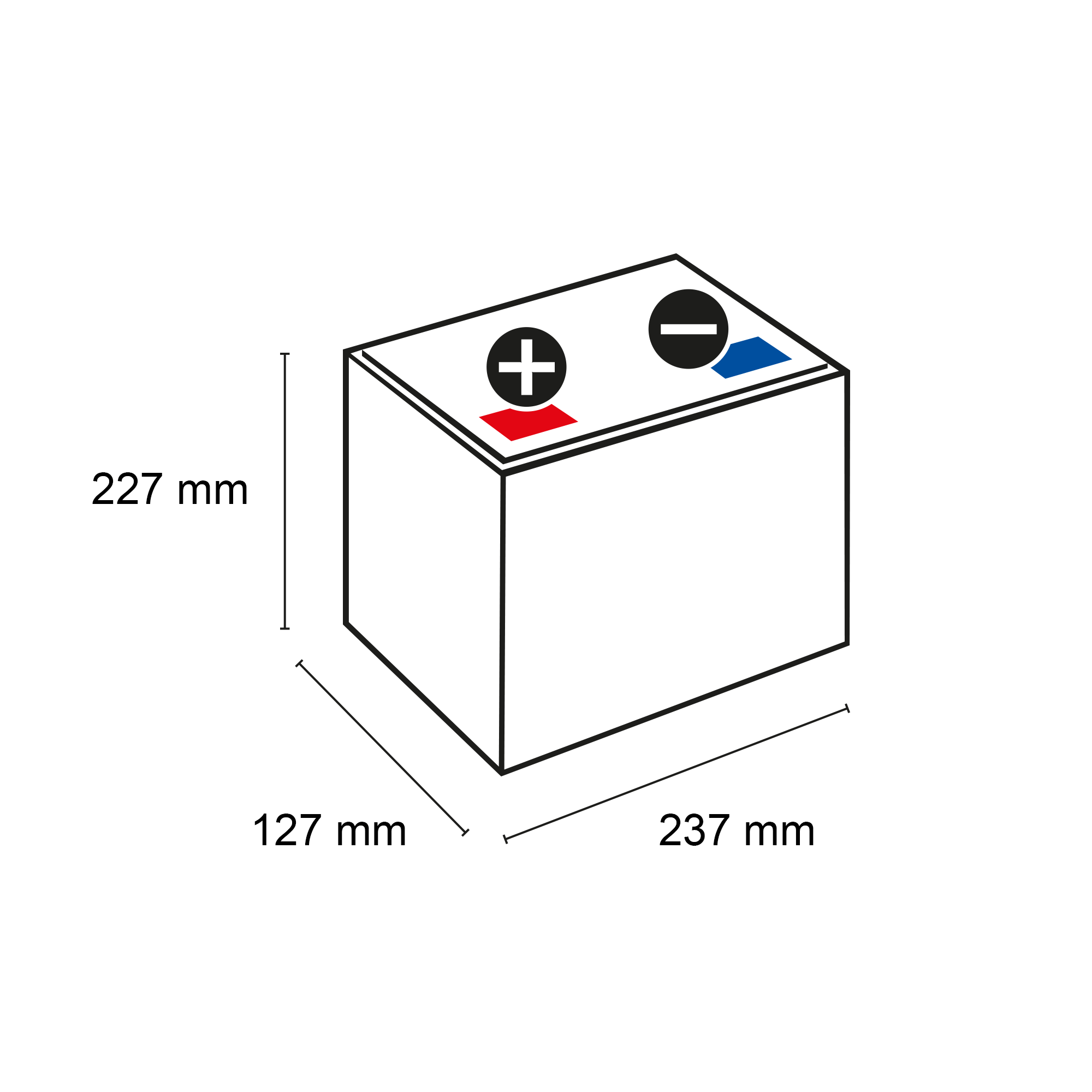 Exide EB457 Excell 12V 45Ah 330A Autobatterie