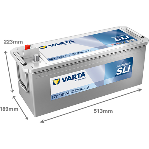 VARTA K7 ProMotive Super Heavy Duty 12V 145Ah 800A LKW Batterie 645 400 080