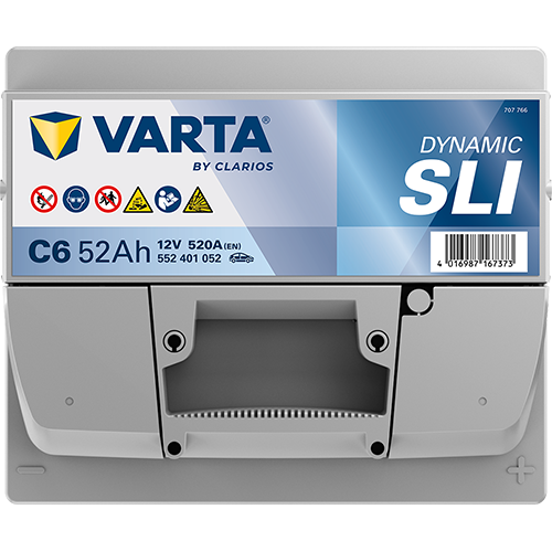VARTA C6 Silver Dynamic 12V 52Ah 520A Autobatterie 552 401 052