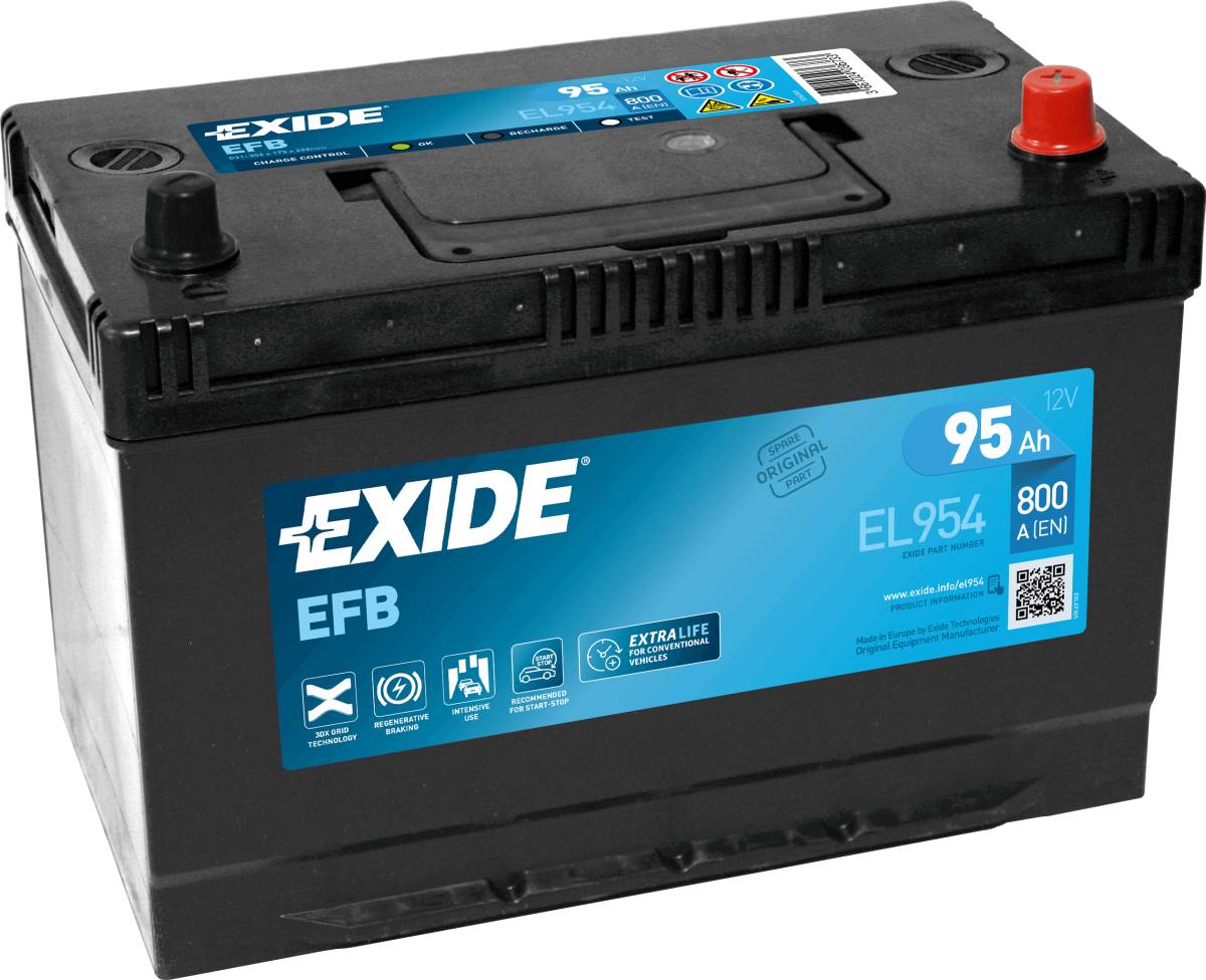 Exide EL954 Start-Stop EFB 12V 95Ah 800A Autobatterie