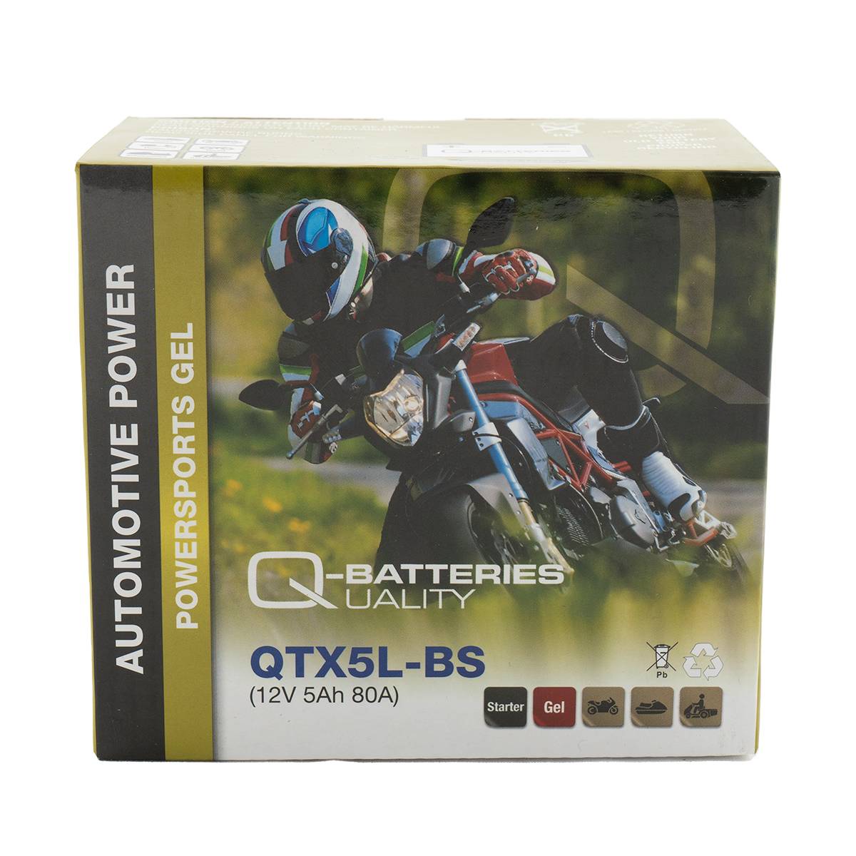 Q-Batteries QTX5L-BS Gel Motorradbatterie 12V 4,5Ah 70A QTX5L-4 50412