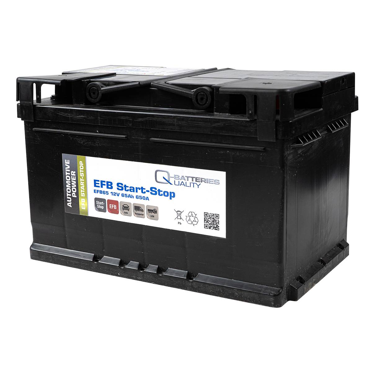 Q-Batteries Start-Stop EFB Autobatterie EFB65 12V 65Ah 650A