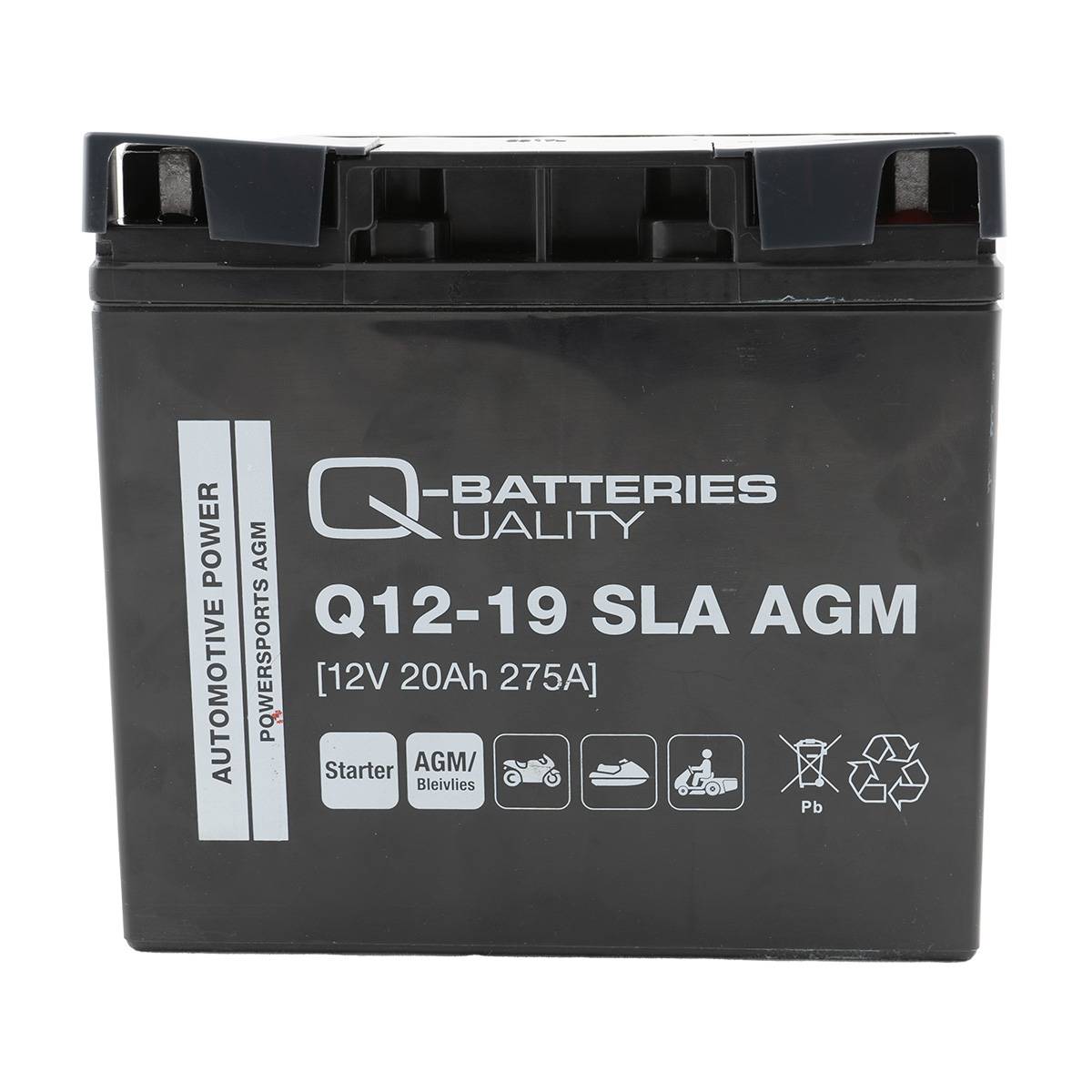 Q-Batteries Q12-19 AGM Motorradbatterie 12V 20Ah 275A 51913 SLA