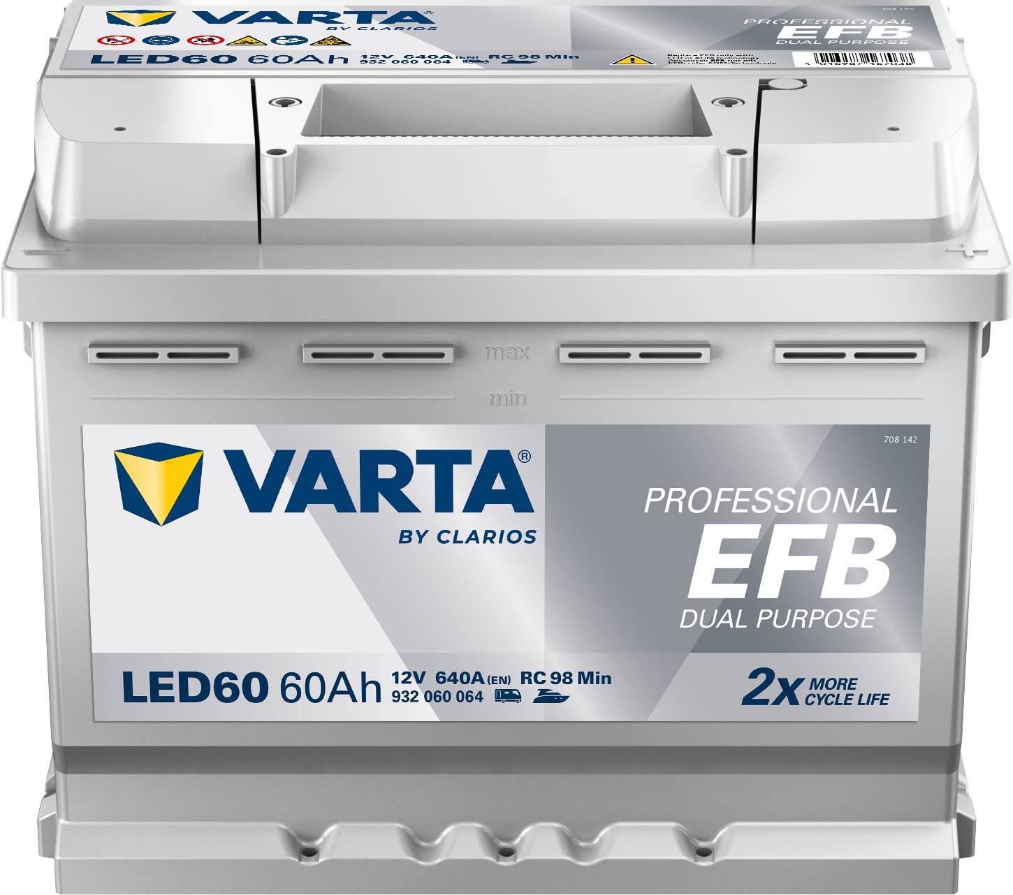Varta LED60 Professional EFB 12V 60Ah 640A Wohnmobilbatterie