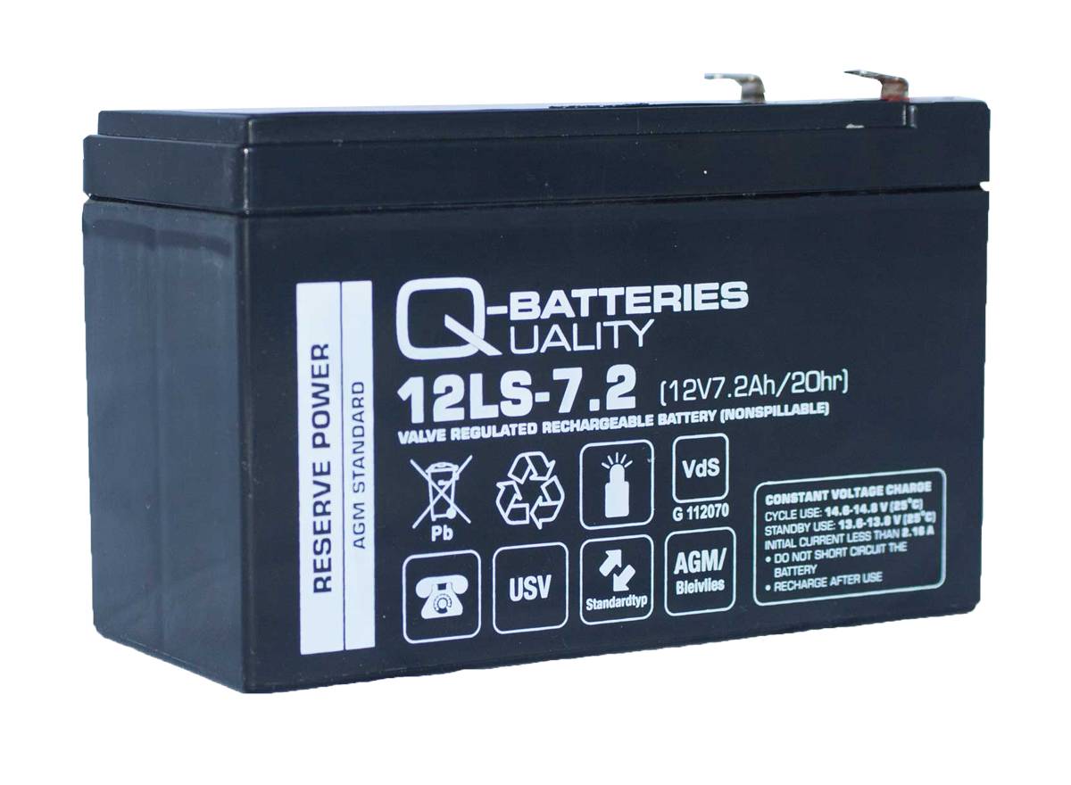 Ersatzakku für Panasonic LC-R127R2PG1 12V 7,2Ah AGM Batterie VdS 