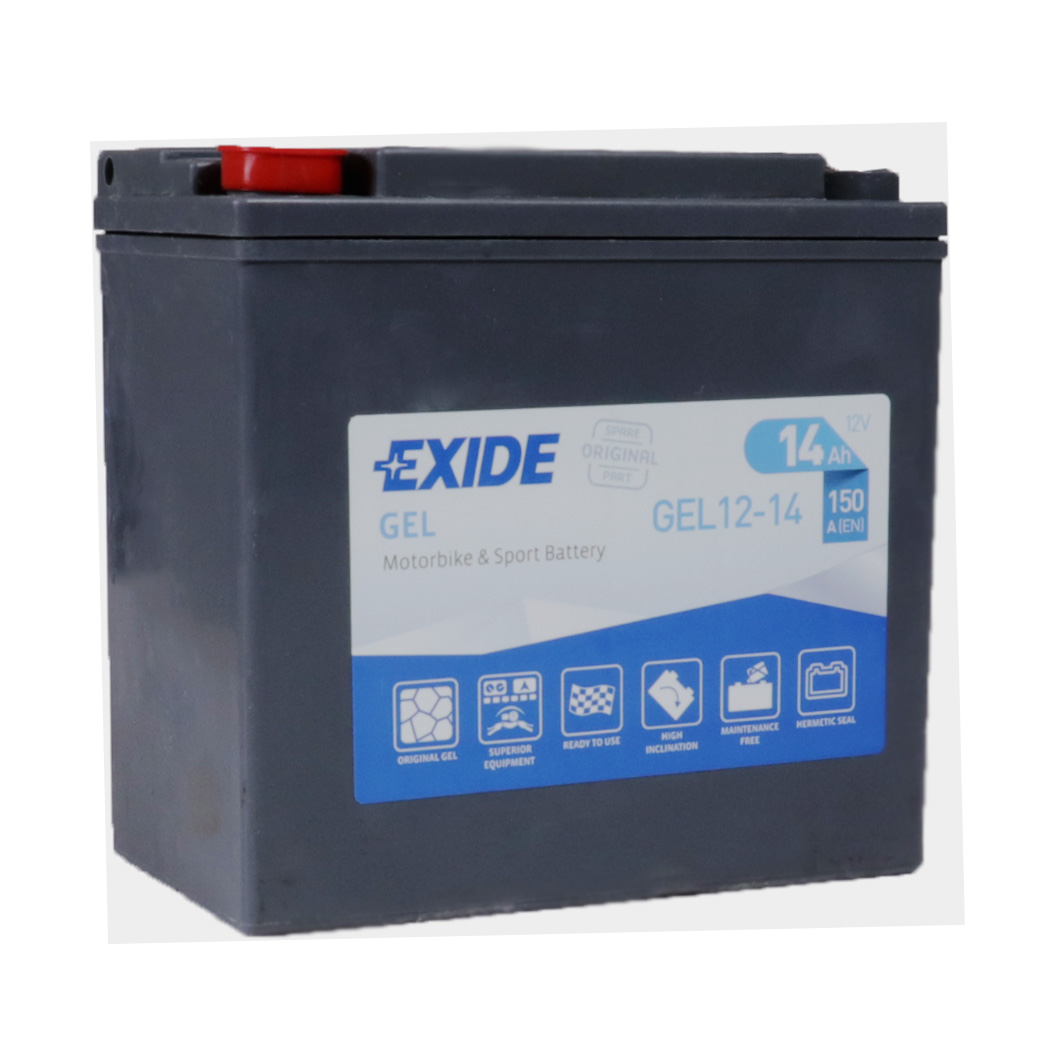 Exide G14 Bike Gel Motorradbatterie 12V 14Ah 150A YTX14-BS DIN 51214